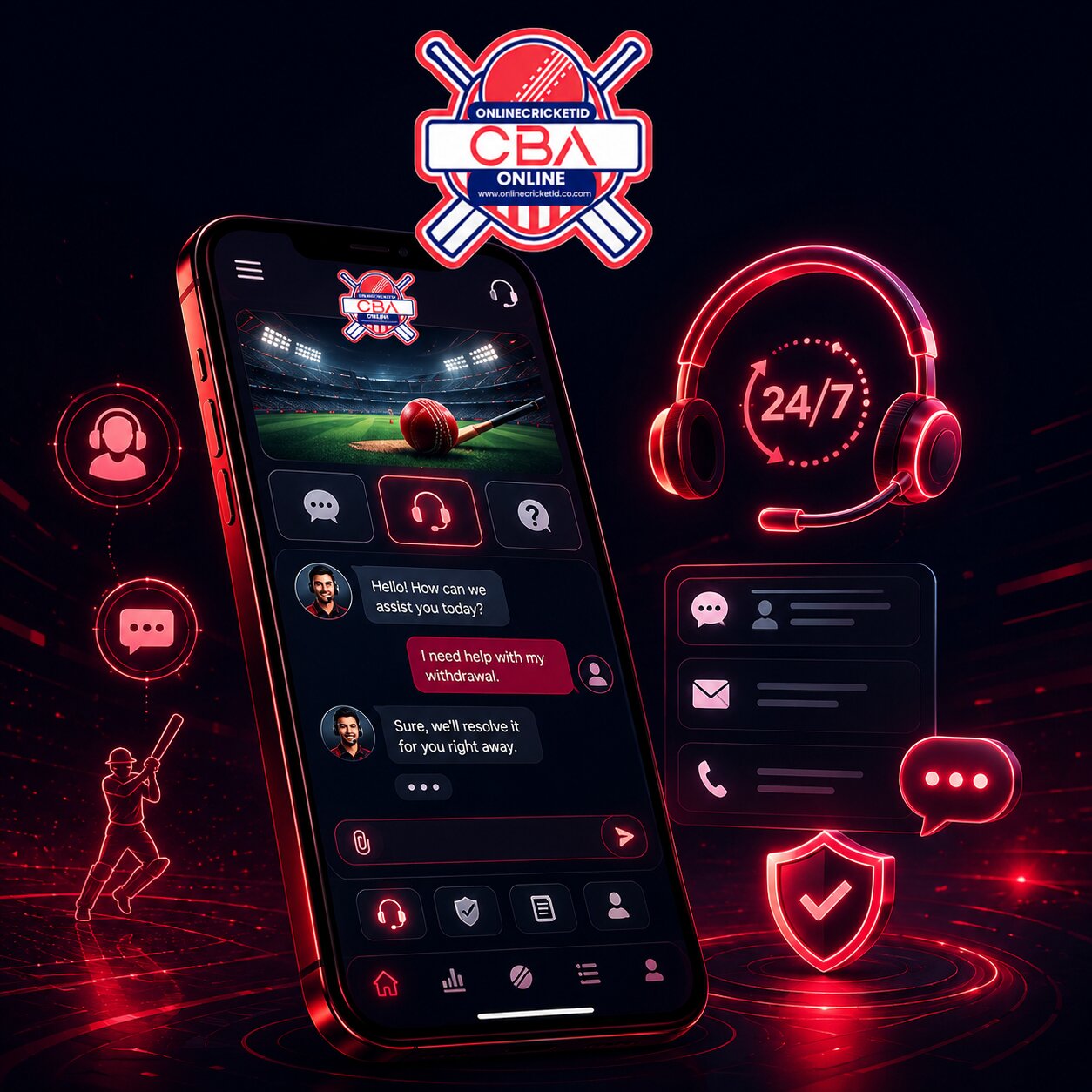 24x7 Customer Support on Online Cricket ID