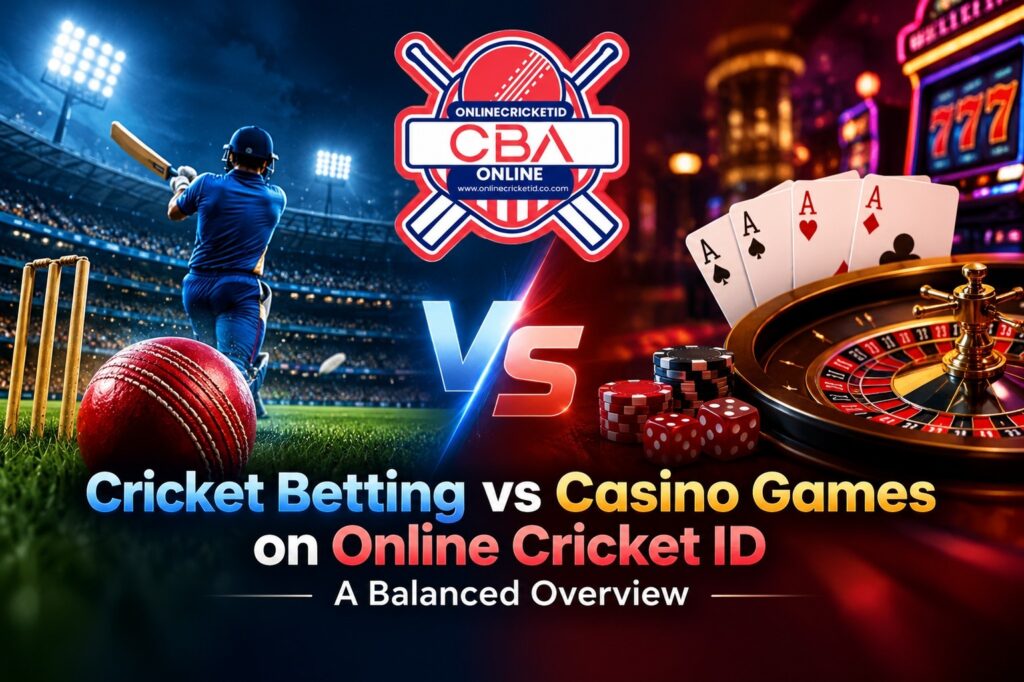 Cricket Betting vs Casino Games on Online Cricket ID A Balanced Overview